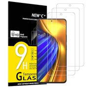 NEW'C 3 Pezzi, Vetro Temperato per Xiaomi Poco F4 5G (6,67 Pollici), Pellicola Prottetiva Anti Graffio, Anti-Impronte, Senza Bolle, Durezza 9H, 0,33mm Ultra Trasparente, Ultra Resistente