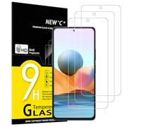 NEW'C 3 Pezzi, Vetro Temperato per Xiaomi Redmi Note 10 Pro, Note 10 Pro Max 4G, Pellicola Prottetiva, Senza Bolle, Durezza 9H, 0,33mm Ultra Trasparente, Ultra Resistente