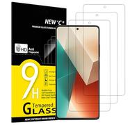 NEW'C 3 Pezzi, Vetro Temperato per Xiaomi Redmi Note 13 5G/4G, privo di graffi, durezza 9H, pellicola protettiva HD, 0,33 mm, ultra trasparente, ultra resistente