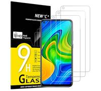NEW'C 3 Pezzi, Vetro Temperato per Xiaomi Redmi Note 9, Xiaomi Redmi 10X 4G, Pellicola Prottetiva Anti Graffio, Anti-Impronte, Senza Bolle, Durezza 9H, 0,33mm Ultra Trasparente, Ultra Resistente