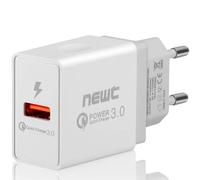 NEW'C, Caricatore da Parete USB 3.0, 18 W, Ultra rapido, Adattatore USB 3.0 per Samsung Galaxy S9/S8/Note 8, LG G5/G6, Nexus 5X/6P, iPhone, iPad PRO/Air, Moto G4 ECC.
