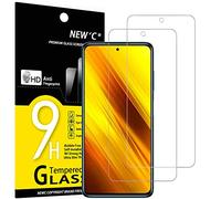 NEW'C Set di 2 pellicole proteggi schermo in vetro temperato per Xiaomi Poco X3 / Poco X3 Pro/Poco X3 NFC, anti-graffio, senza bolle d'aria, ultra resistente (0,33 mm HD ultra trasparente), durezza 9H