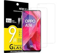NEW'C Set di 2 pellicole protettive per Oppo A54 5G, Oppo A74 5G, anti graffio, senza bolle d'aria, ultra resistenti (0,33 mm HD ultra trasparente), durezza 9H Glass