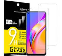 NEW'C Set di 2 vetri temperati per Oppo A74 4G, Oppo A94 5G, pellicola protettiva efficace contro i graffi, senza bolle, ultra resistente (0,33 mm HD ultra trasparente), durezza 9H Glass