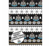 Newcastle FC - Carta da regalo natalizia per regali di calcio, 2 fogli e 2 etichette