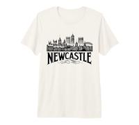 Newcastle Upon Tyne Paesaggio Urbano Maglietta Premium