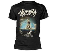 Newcix Cryptopsy Blasphemy Made Flesh T-Shirt Graphic Mens Basic Black Unisex Cotton Casual Tee XXL