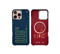 newcloth Custodia per iPhone 16 Pro Max, compatibile con MagSafe, [fibra Vectran], custodia ultra sottile e leggera antiurto, "Success of Shé", blu navy/rosso