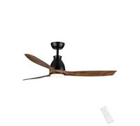 Newday 132cm Ventilatore Soffitto 3 Pala Colore Legno con Luce e Telecomand | Silenzioso, Lampadario con Pale, Pala Soffitto con Luce Dimmerabile, 3 Pala Plastica ABS, Funzione Memoria