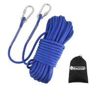 NewDoar 12KN/23KN Corda da Arrampicata Statica 10mm(3/8in) Attrezzatura per Cavo Accessori 10M, 20M,=30M Corda di Fuga Attrezzatura per Arrampicata su Ghiaccio Corda di Soccorso antincendio-Blue/30M
