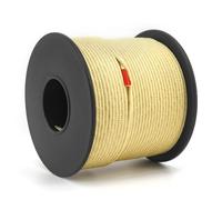 NewDoar Cordoncino intrecciato in kevlar, 1,5 mm, 61,5 m, ad alta resistenza, resistente all'usura, ignifugo, giallo, adatto per campeggio, pesca, linee EDC
