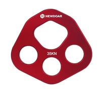 NewDoar Piastra di discesa per arrampicata, 35/40 KN, Bear Paw Rigging Plate, 4/8 fori, attrezzatura da arrampicata, lega di alluminio (4 fori/35 KN, rosso)