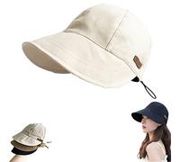 Newdvmmss Cappello di Protezione UV Senza Trucco,Cappello da Sole per Le Donne,Cappello da Sole per Le Donne （Beige）