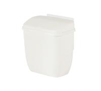 Newdvmmss Pattumiera da parete WC con coperchio piatto, pattumiera rimovibile in PP - Mini pattumiera rimovibile - per cucina camera da letto bagno (bianco)
