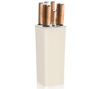 NEWE Ceppo Coltelli da Cucina, Universale Portacoltelli con Scanalature Ondulate per Proteggere le Lame, Piccolo Organizzatore di Ceppo Coltelli Vuoto