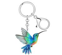 NEWEI Acrilico Carino Colibrì Portachiavi Uccello Regali per Donne Ragazze Chiavi Auto Borsa Portafoglio Zaino Amanti Uccello Accessori (Blu)