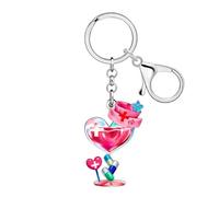 NEWEI Acrilico Divertente Infermiera Cappello Cuore Infermiera Portachiavi Laurea Infermieristica Regali per le Donne Ragazze Medico RN Chiavi Auto Portafoglio (Rosa)