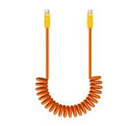 Newell Cavo USB-C - USB-C 100 W, 1,5 m, silicone, a spirale giallo-arancio