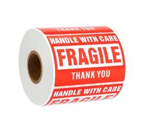 Newellsail Fragile Adesivi, Maneggiare con Cura Grazie Fragili, Fragile Avvertenza Imballaggio Etichette di Spedizione per Pacchi e Scatole, 500 Etichette (7,6 x 5,1 cm)