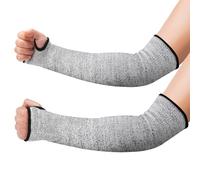 Newellsail Maniche Resistenti al Tagli con Foro per Il Pollice Protezione di Livello 5 Anti-taglio Protezione del Braccio di Sicurezza 45cm 1 Paio (Grigio)