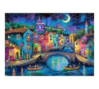 NEWENMO DIY Città Italiana Diamond Painting Kit per Adulti,5D Case Colorate Pittura Diamante Kit,Fai Da Te Paesaggio Diamond Art Kit Completo,per Adulti Principianti Decorazione Casa 30x40cm