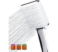 Newentor Soffione doccia a pioggia con 6 tipi di getto, ad alta pressione, a risparmio d'acqua