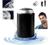 Newest Mini Portable Electric Shaver, 2024 Newest Upgraded Pocket Size Washable Electric Razor, Mini Portable Electric Shaver, IPX7 Waterproof, Cordless Rechargeable Travel Shaver (Black b)