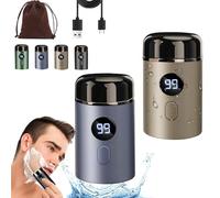 Newest Mini Portable Electric Shaver, 2025 New Mini Carry-On Electric Shaver, Upgraded Digital Portable Shaver, Waterproof Intimate Body Hair Shaver, 3d Micro Float Shaver (2PCS MIX-6)