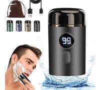 Newest Mini Portable Electric Shaver, 2025 New Mini Carry-On Electric Shaver, Upgraded Digital Portable Shaver, Waterproof Intimate Body Hair Shaver, 3d Micro Float Shaver (Black)