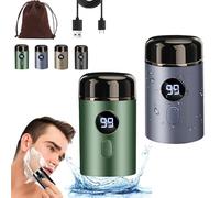 Newest Mini Portable Electric Shaver, 2025 New Mini Carry-On Electric Shaver, Upgraded Digital Portable Shaver, Waterproof Intimate Body Hair Shaver, 3d Micro Float Shaver (2PCS MIX-3)