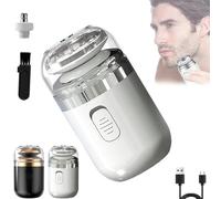 Newest Unisex Mini Portable Electric Shaver, Mini Electric Shaver, Portable Multifunctional Capsule Shaver,Pocket Size Waterproof Electric Shaver (White)