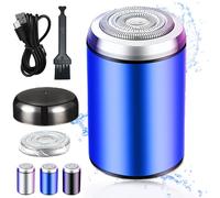 Newest Unisex Mini Portable Electric Shaver, Mini Electric Shavers for Men, Enspiracle Mini Shaver, Pocket Size Washable Electric Razor, USB Rechargeable Waterproof Shaver (Blue)