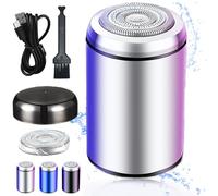 Newest Unisex Mini Portable Electric Shaver, Mini Electric Shavers for Men, Enspiracle Mini Shaver, Pocket Size Washable Electric Razor, USB Rechargeable Waterproof Shaver (Sliver)