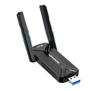 NEWFAST 6500Mbps WiFi 7 USB Tri-Band chiave WiFi per PC, NF-U373 | Adattatori USB WiFi con antenne Dual ad alto guadagno, USB3.0, WPA3, Chiave WiFi Dongle WiFi Compatibile con Windows 11/10