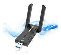 NEWFAST AXE5400 Mbps Chiave WiFi per PC,Tri-Banda Chiavetta USB WiFi Potente, 6 GHz Adattatore USB WiFi, USB 3.0 Dongle WiFi Compatibile con Windows 11/10, Supporto Modalità Soft AP, MU-MIMO