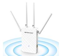 NEWFAST Ripetitore WiFi Potente per Casa, Extender WiFi Potente 2.4GHz N300 Amplificatore Wi-Fi con 4 Antenne ad Alto Guadagno, Porta LAN, Supporta 4 Modalità, WPS Funzione (RE516)