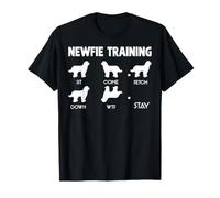 Newfie Training Terranova Dog Tricks Sit Come Stay Fetch Maglietta