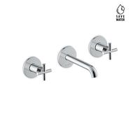 Newform - Blink Gruppo lavabo completo 3 fori a parete- 70820+27753