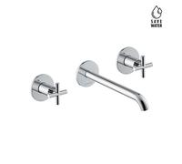 Newform - Blink Gruppo lavabo completo 3 fori a parete - 70822+27753