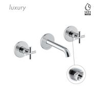 Newform - Blink LUXURY Gruppo lavabo completo 3 fori a parete - 70920+27753
