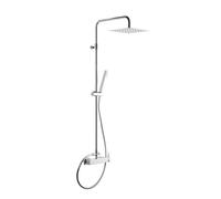Newform - Colonna doccia con deviatore, soffione e doccetta, soffione quadro 61163