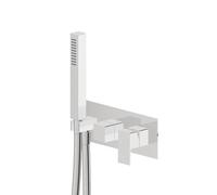 Newform - Ergo Q Gruppo doccia da incasso completo di doccetta e deviatore a 2 uscite