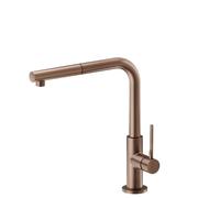Newform - MAKI miscelatore per lavello bocca girevole e doccia estraibile [PVD brushed copper bronze] - 71825.59.067