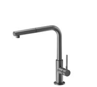 Newform - MAKI miscelatore per lavello bocca girevole e doccia estraibile [PVD brushed gun metal] - 71825.59.064