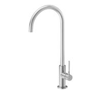 Newform - MAKI miscelatore per lavello con bocca alta tonda girevole [PVD acciaio spazzolato] - 71830.59.066