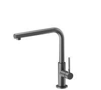 Newform - MAKI miscelatore per lavello con bocca L girevole [PVD brushed gun metal] - 71822.59.064