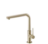 Newform - MAKI miscelatore per lavello con bocca L girevole [PVD brushed pale gold] - 71822.59.098