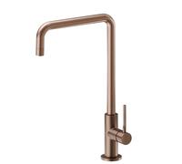 Newform - MAKI miscelatore per lavello con bocca quadra girevole [PVD brushed gun metal] - 71821.59.067