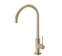 Newform - MAKI miscelatore per lavello con bocca tonda girevole [PVD brushed pale gold] - 71820.59.098