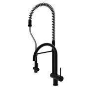 Newform - Moony miscelatore lavello doppia bocca e doccetta sidespray [nero opaco] - 3155.01.093